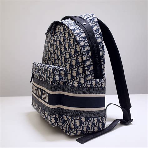 DiorTravel Backpack Blue Dior Oblique Technical Jacquard